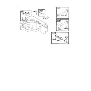 Line Fuel/Tank Fuel Diagram and Parts List for 12E800TO12E899  Briggs and Stratton Engine